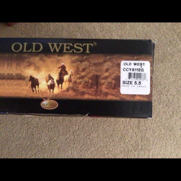 Old West KIDS cowboy boots SZ 5.5 - Picture 5 of 6